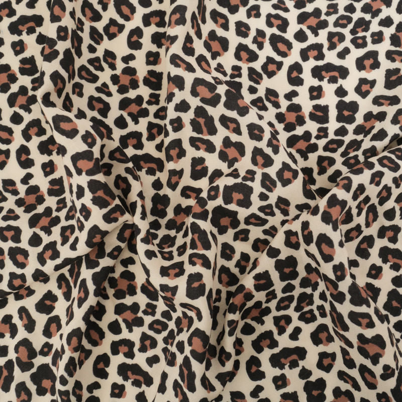 Popeline de Viscose Imprimée Tallia Prune - Maison Klem